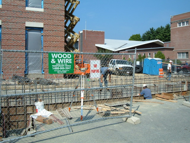 Construction of the new admissions building