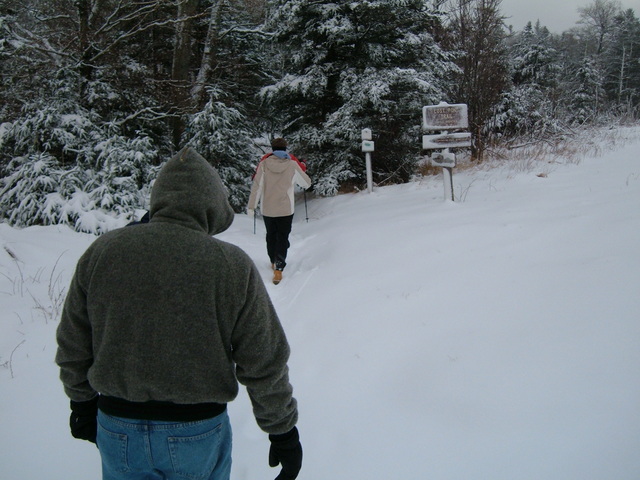 Dad and Mom on the way to Lost Pond