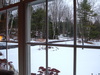View out the front window at Grandma's