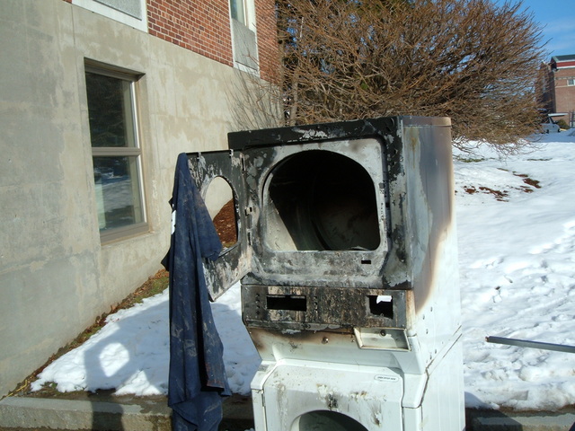 The cause of the fire in Daniels Hall